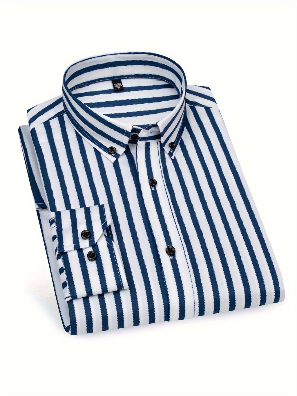 Men's Long-Sleeve Shirt, Vertical Stripe, Slim Dress