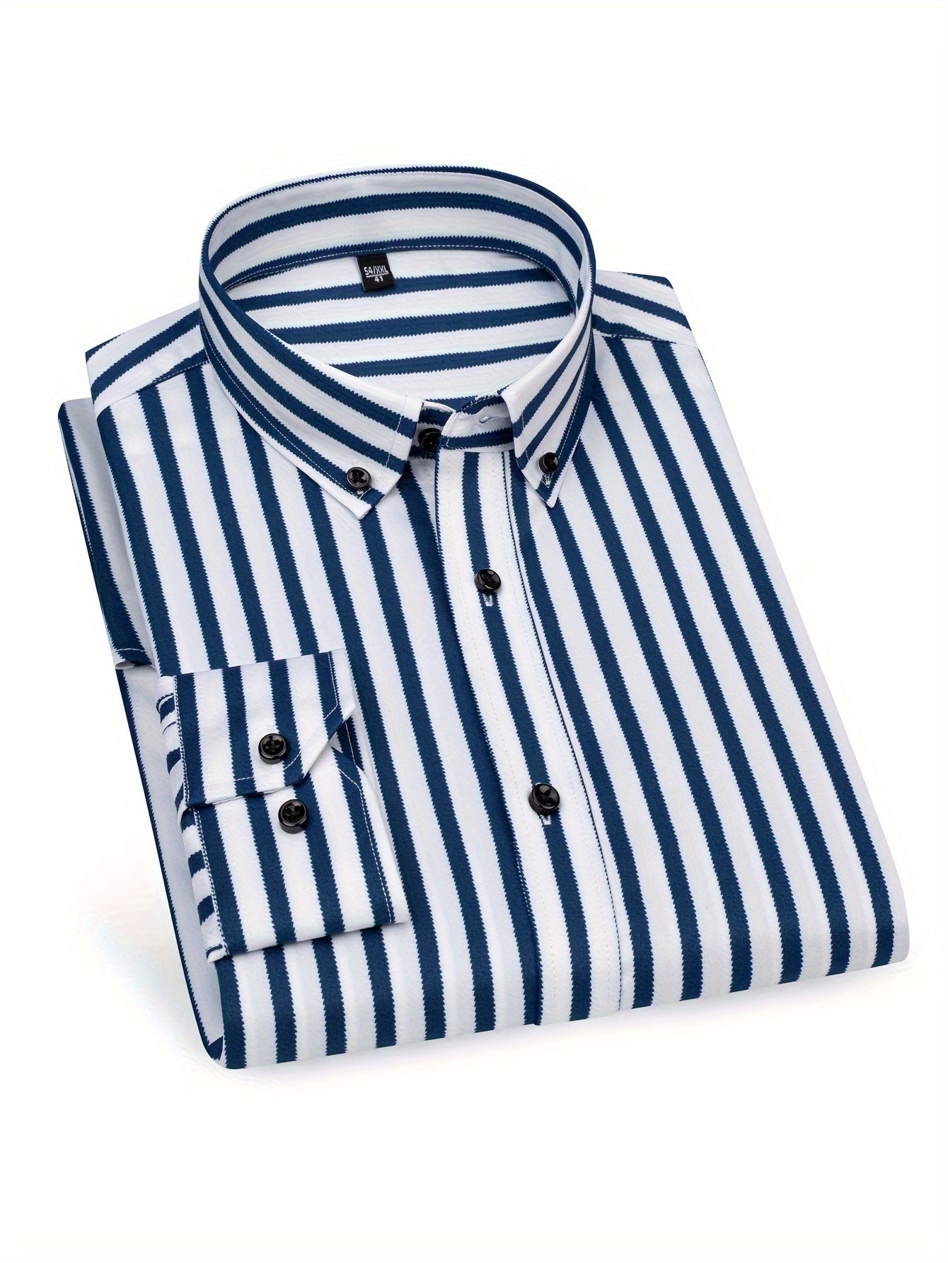 Men's Long-Sleeve Shirt, Vertical Stripe, Slim Dress