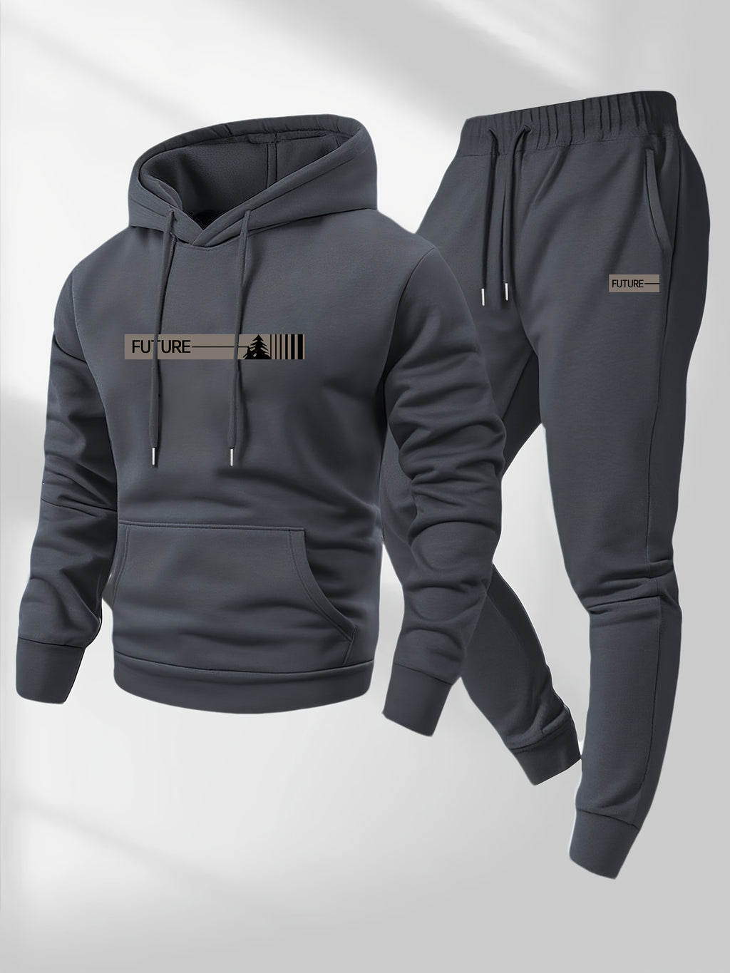 Men's Hoodie & Sweatpants Set, Casual Sport