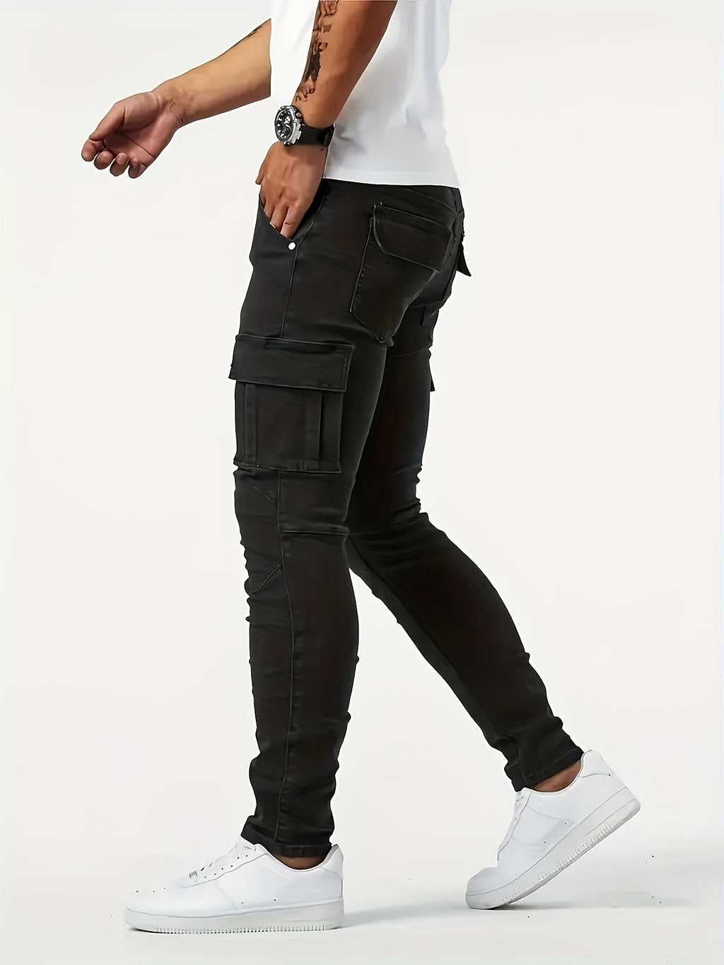 Men's Jeans, Black, Slim-Fit Stretch