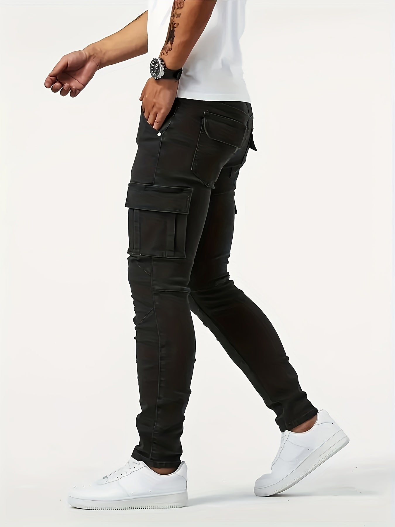 Men's Jeans, Black, Slim-Fit Stretch