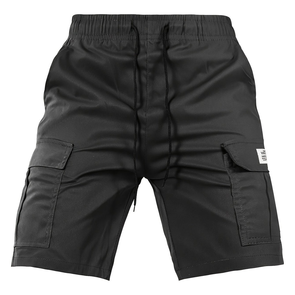 Men's Cargo Shorts, Elastic Waist Drawstring, Large Pockets