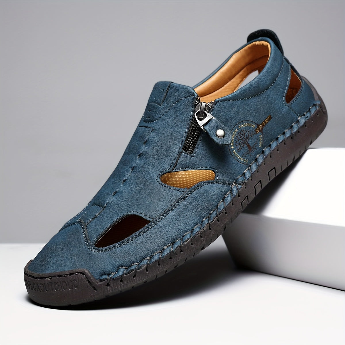 Men's Hand-Stitched Sandals, Non-Slip Outdoor