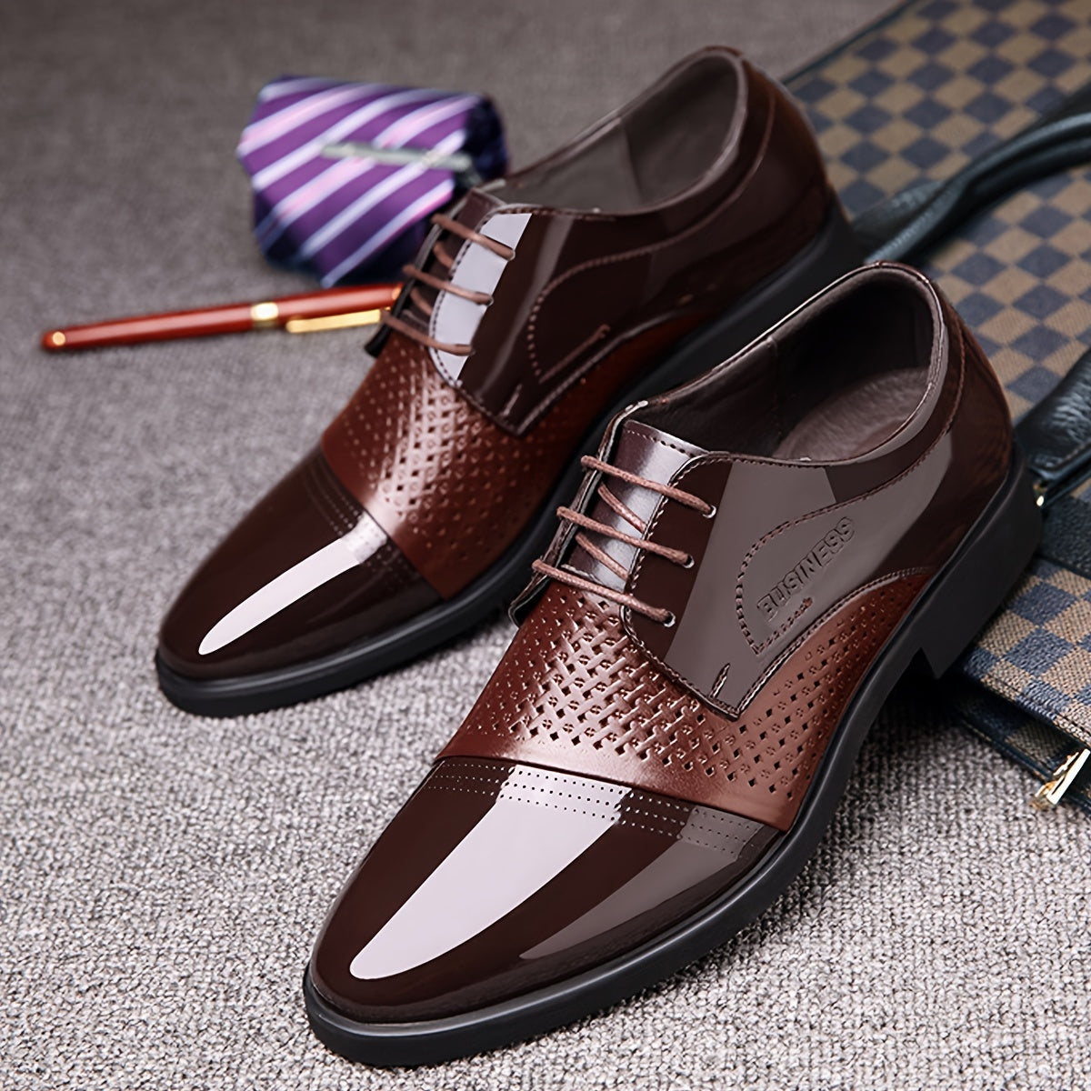 Men's Breathable Hollow-Out Dress Loafers