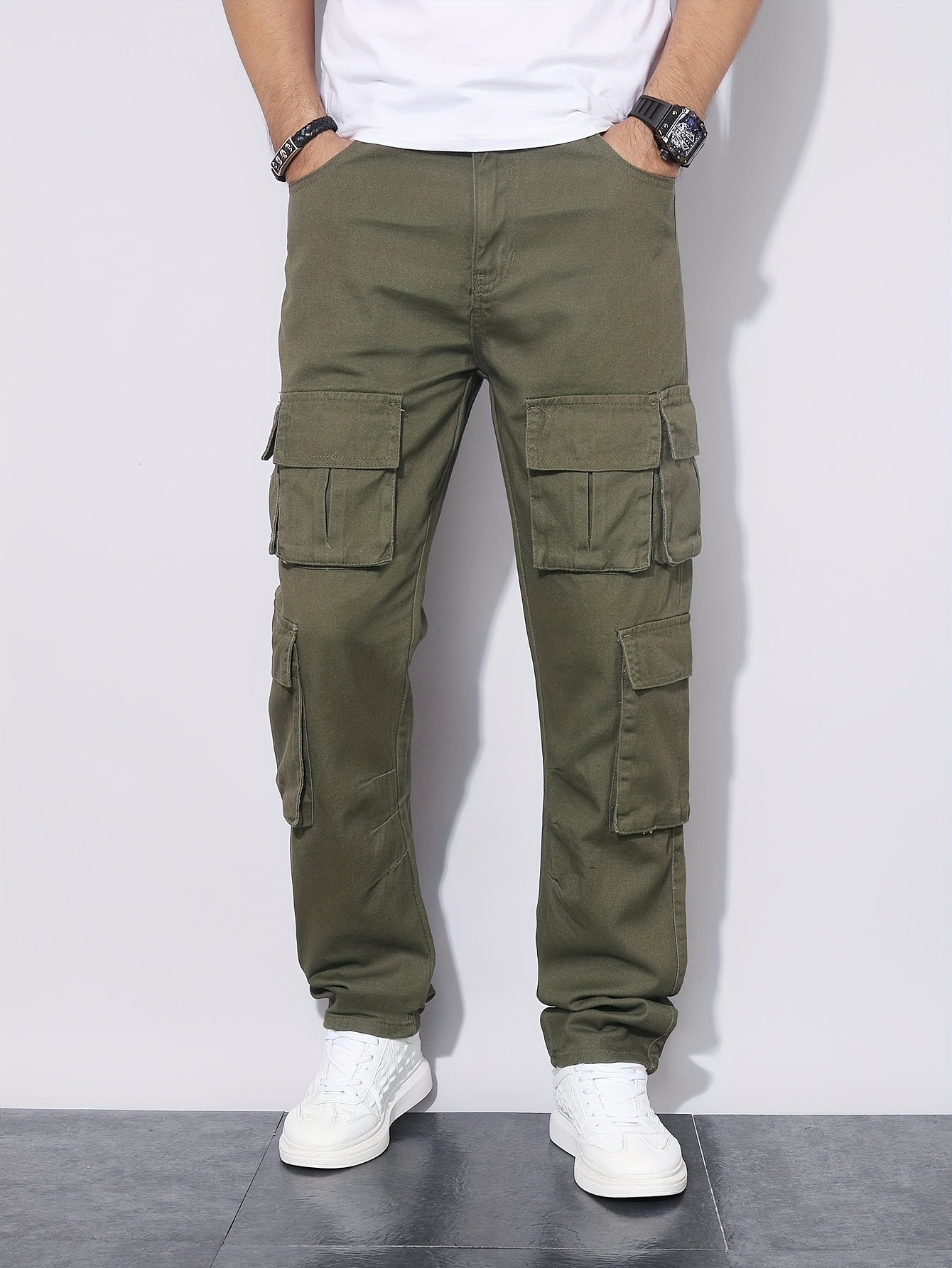Men's Jeans, Multi-Pocket, Slim Straight Workwear