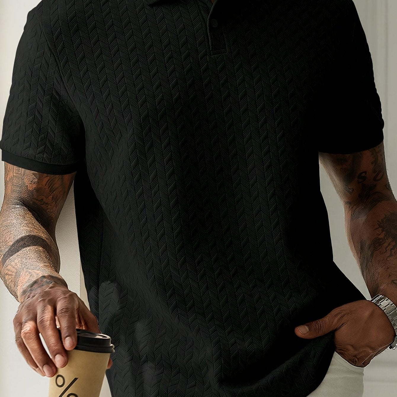 Men's Short-Sleeve Shirt, Casual Solid