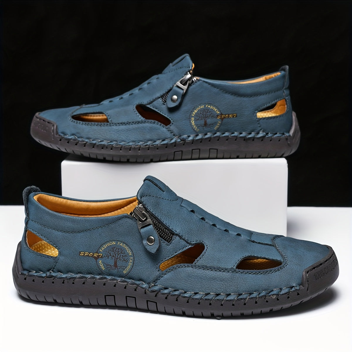 Men's Hand-Stitched Sandals, Non-Slip Outdoor