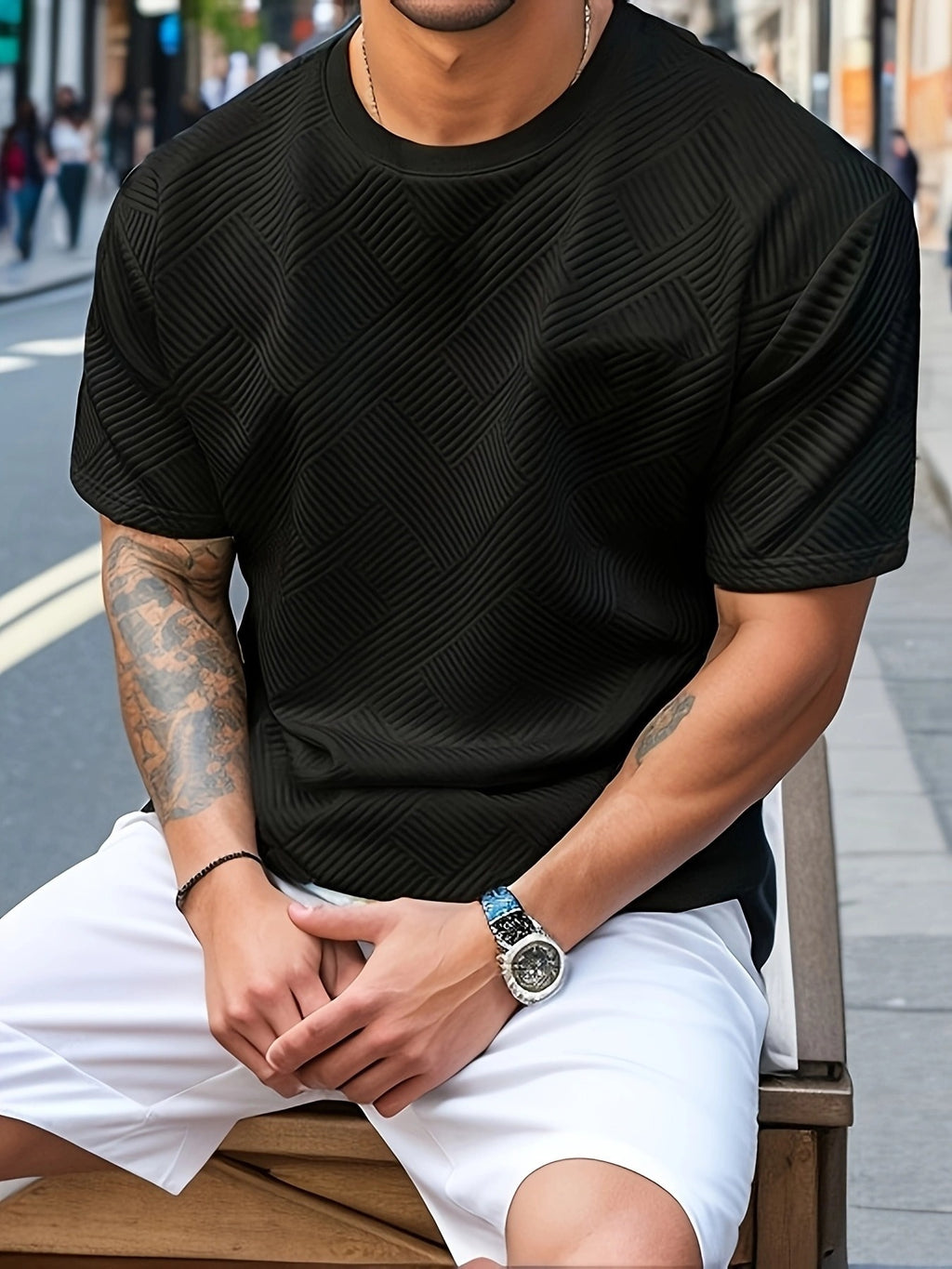 Men's Crew-Neck T-Shirt, Solid, Everyday
