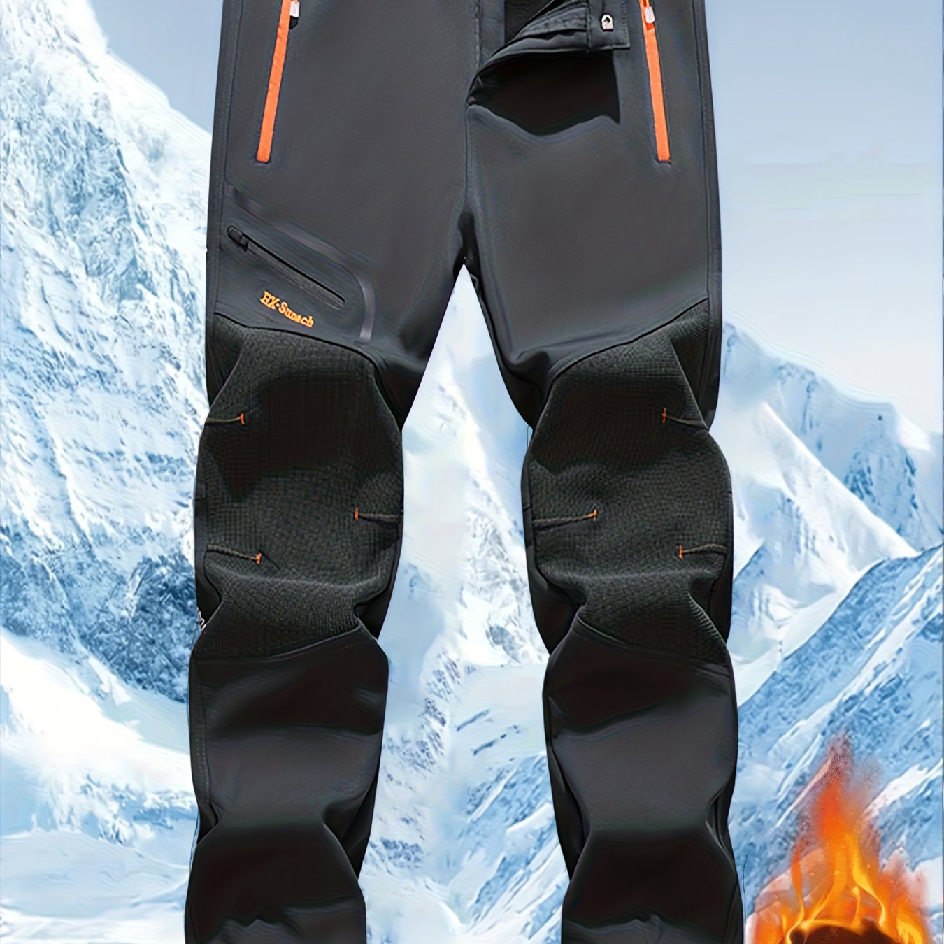 Men's Cargo Pants, Zippered Pockets, Insulated