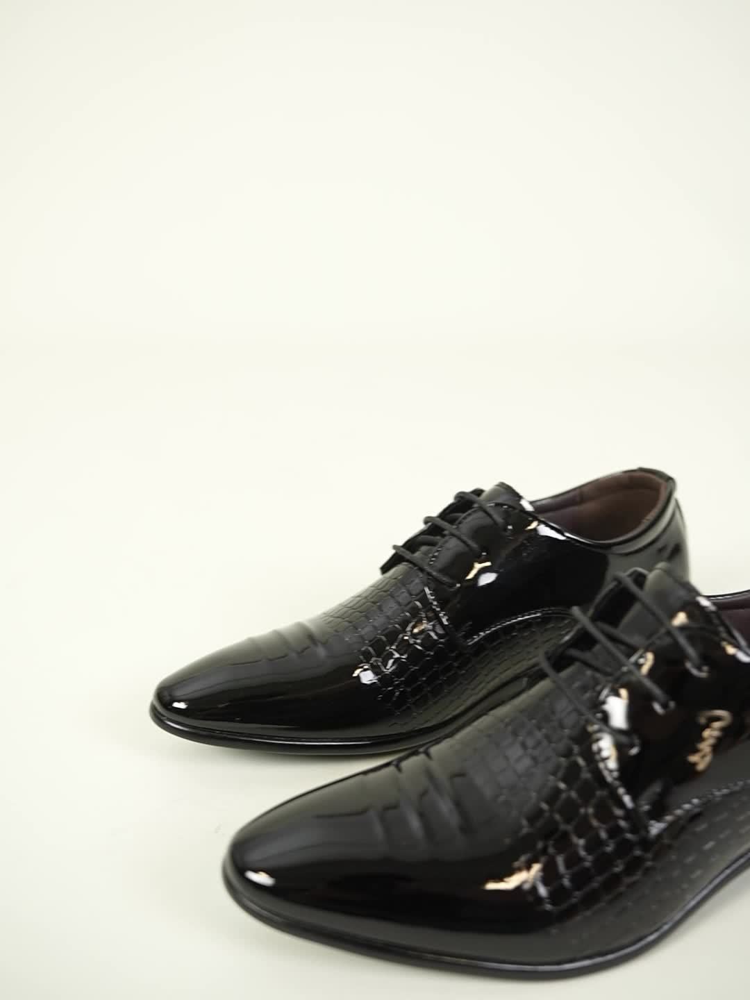 Men's Lace-Up Pointed-Toe Dress Loafers, British Style