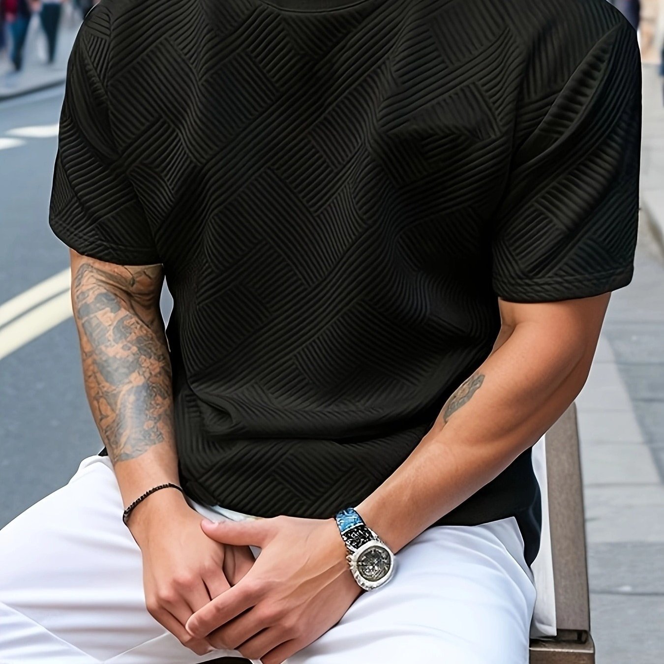 Men's Crew-Neck T-Shirt, Solid, Everyday