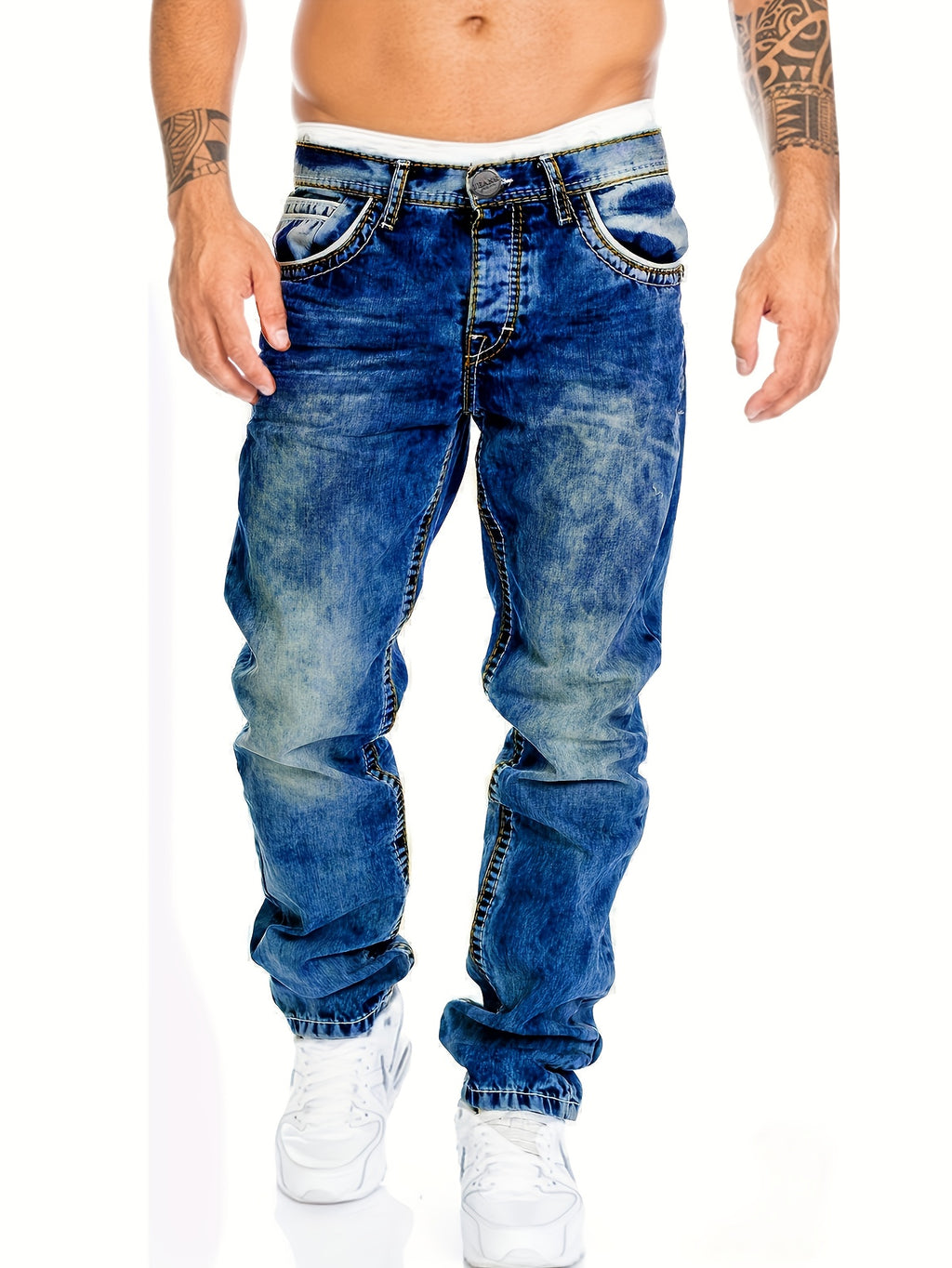 Men's Jeans, Vintage Wash, Slim Straight-Leg