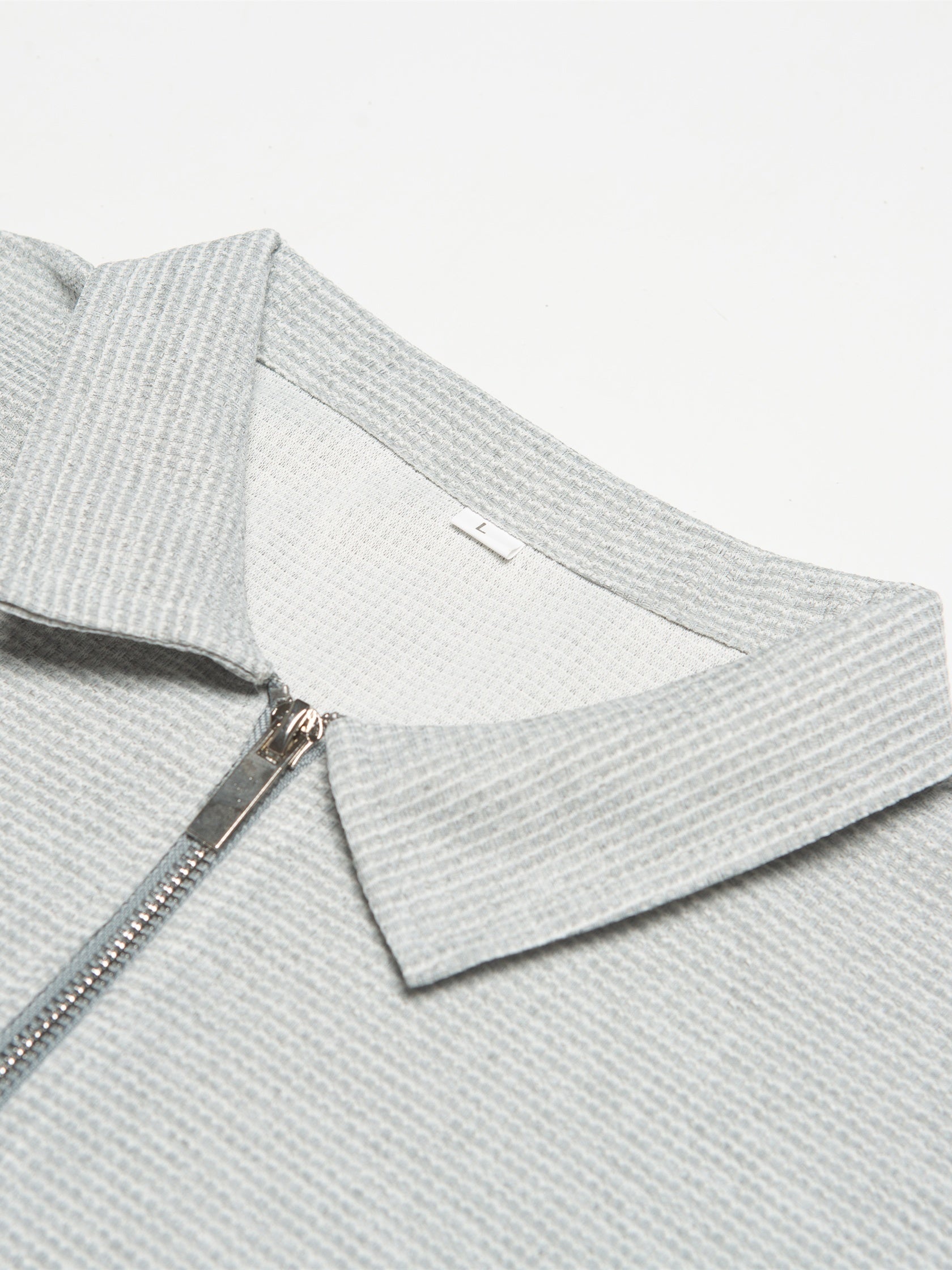 Men's Short-Sleeve Shirt, Zip Collar, Casual