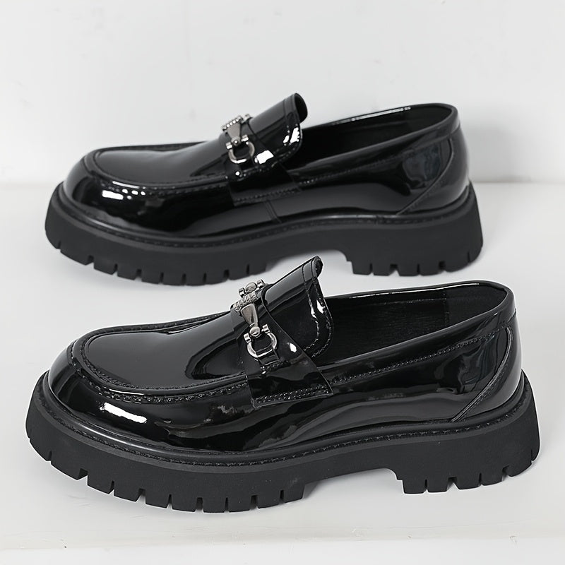 Men's Chunky-Sole Dress Loafers, Height-Increasing
