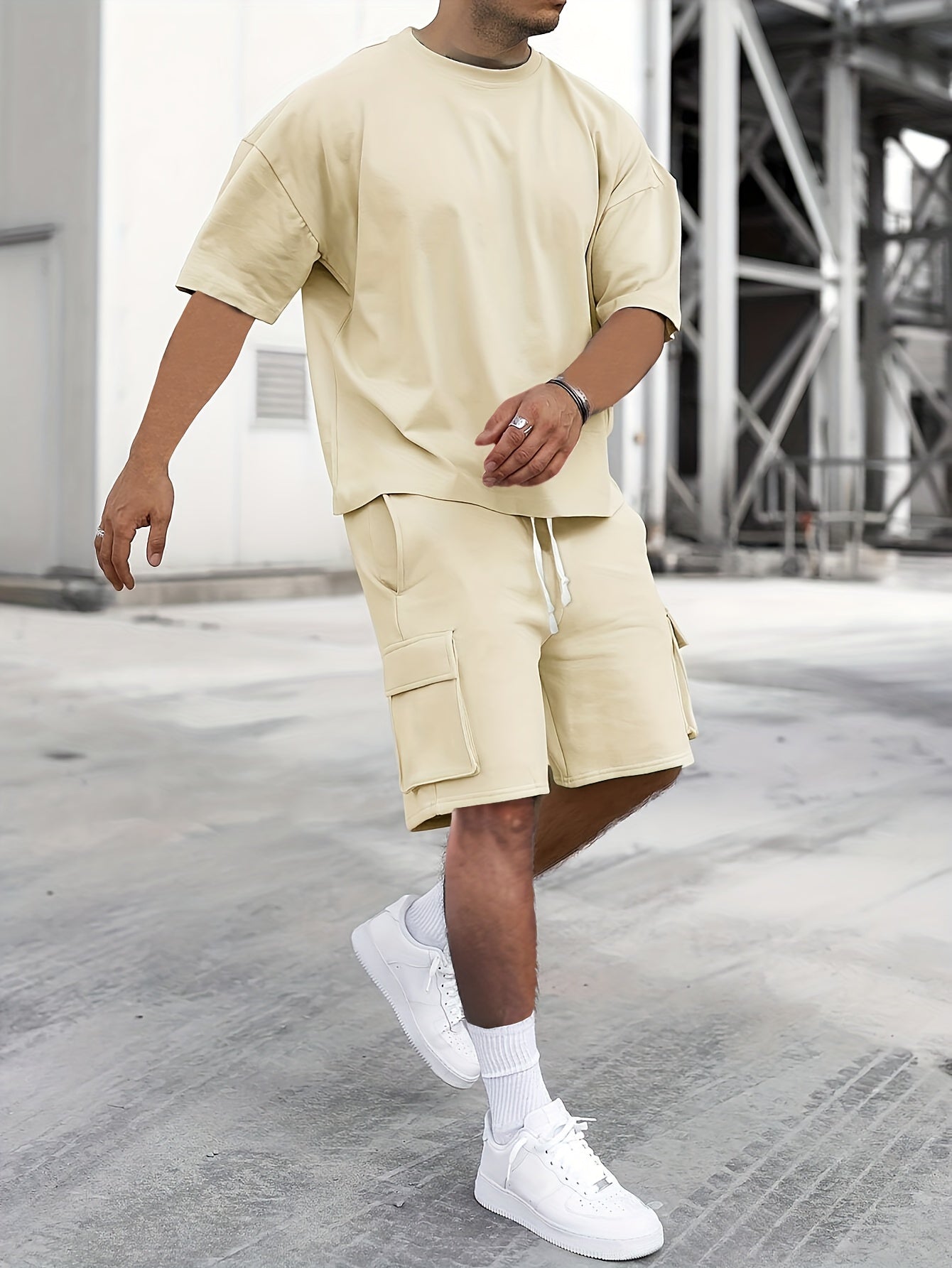 Men's Sport Shorts Set, Casual Two-Piece