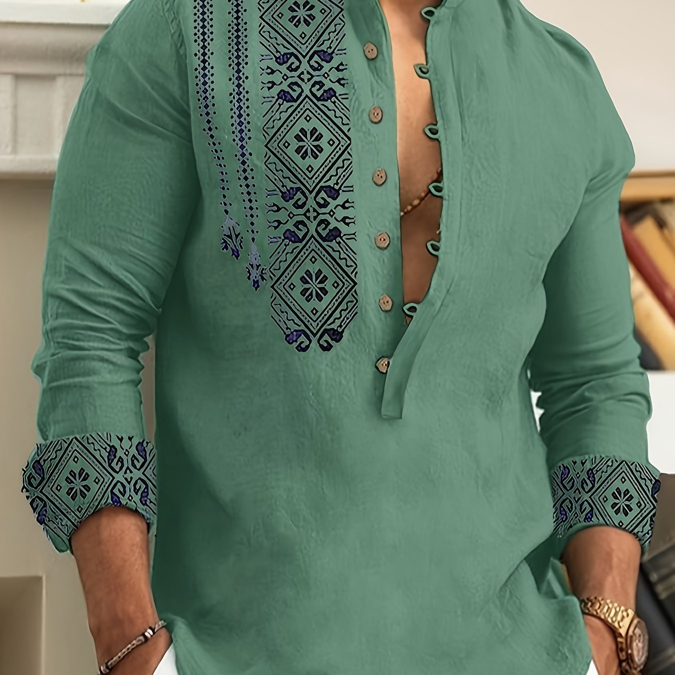Men's Henley Shirt, Long-Sleeve, Button Placket
