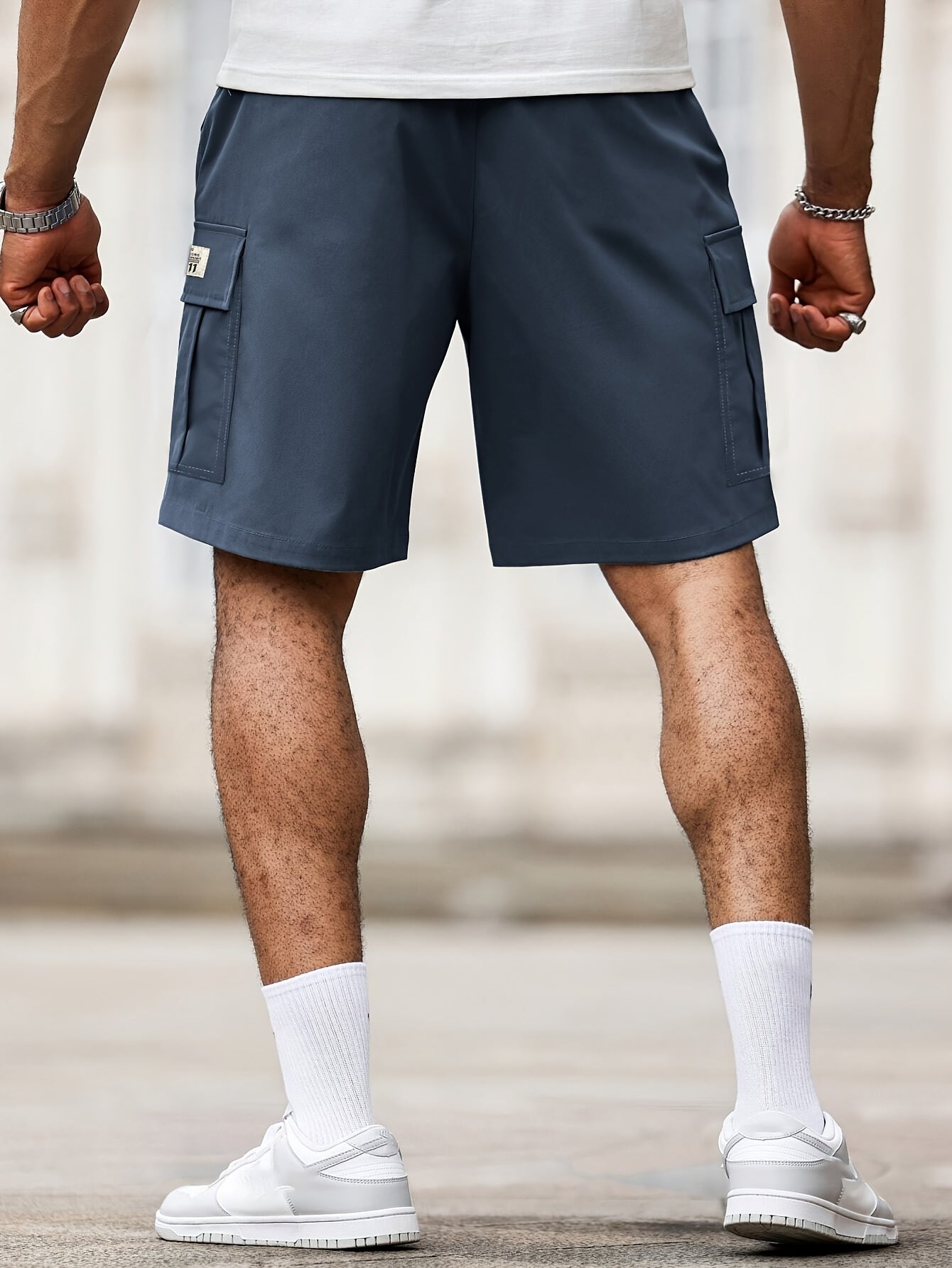 Men's Cargo Shorts, Multi-Pocket, Drawstring Loose Fit