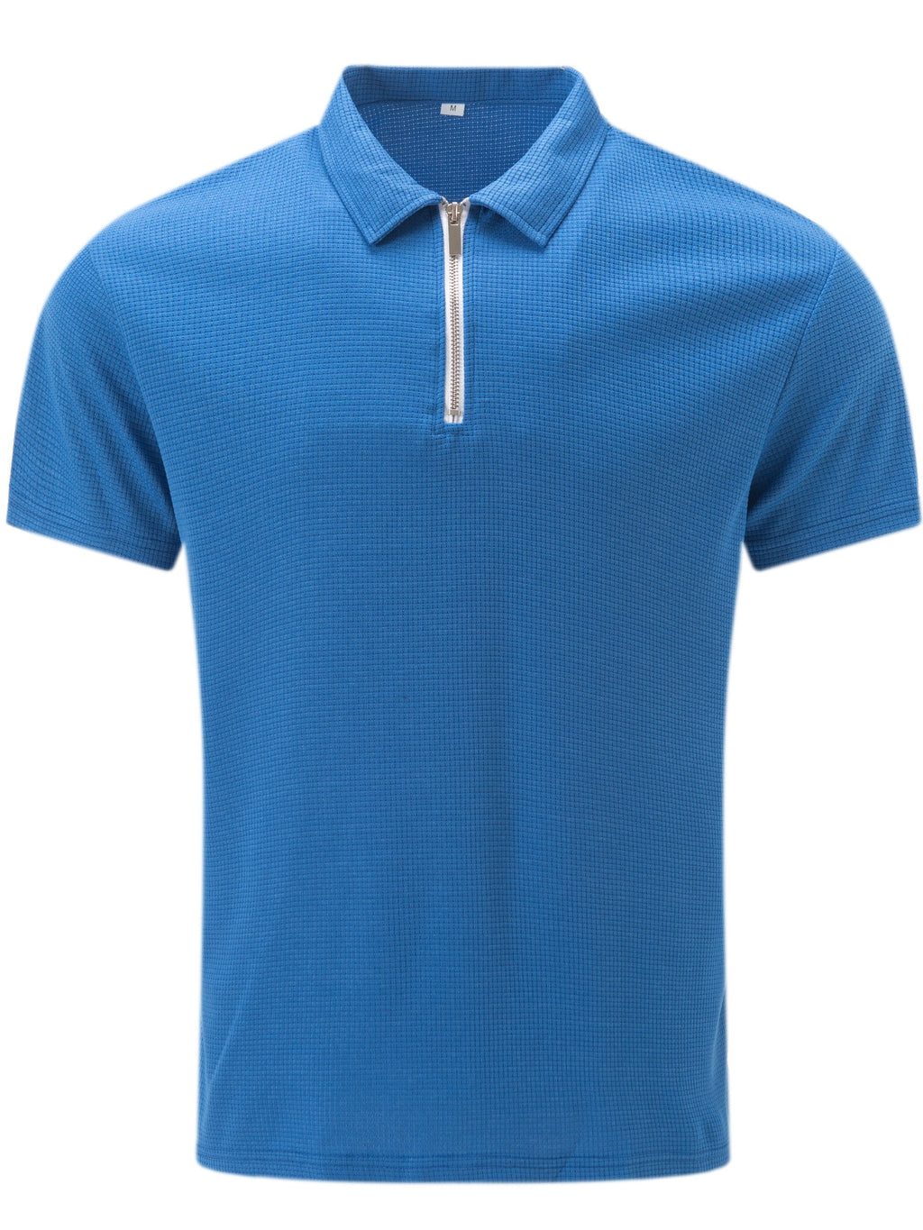 Men's Short-Sleeve Shirt, Zip Collar, Casual