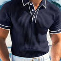 Men's Polo Shirt, Contrast Collar, Short-Sleeve