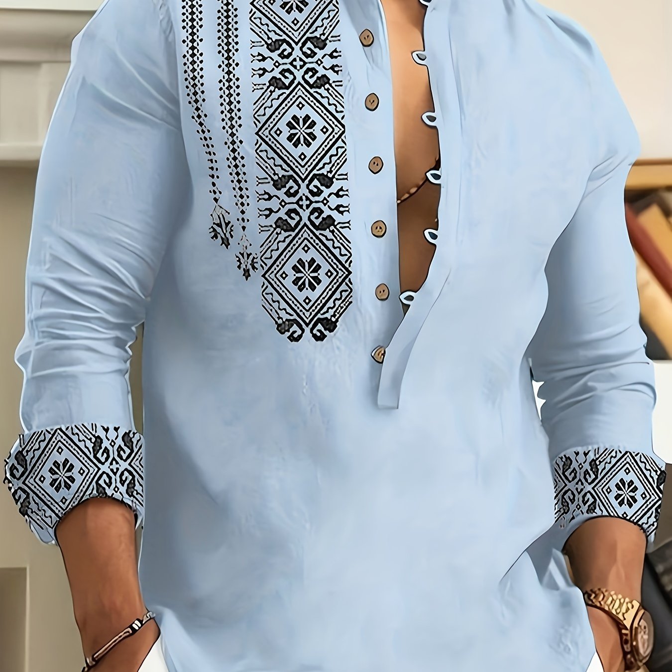 Men's Henley Shirt, Long-Sleeve, Button Placket
