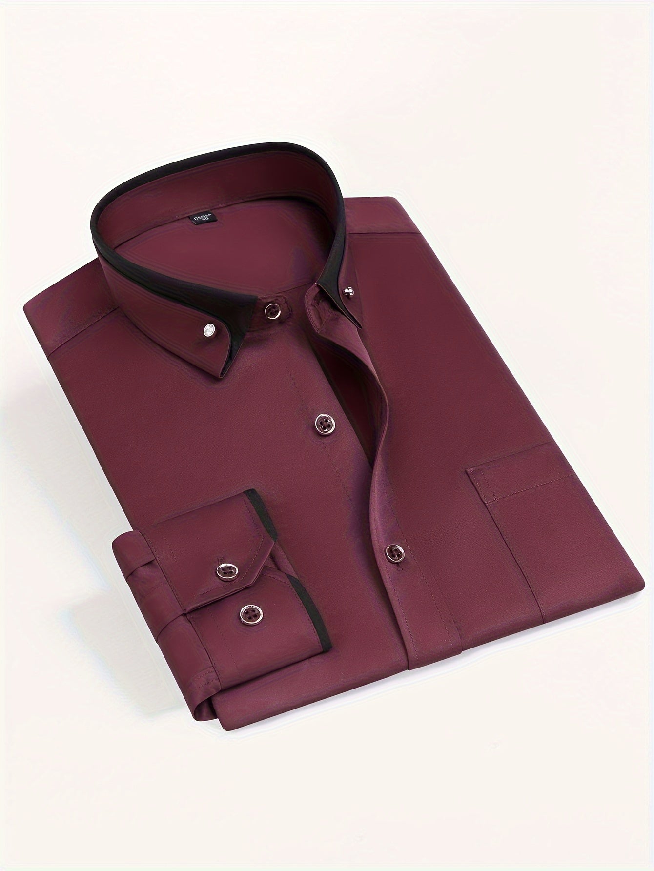 Men's Long-Sleeve Shirt, Color-Block, Stretch Dress