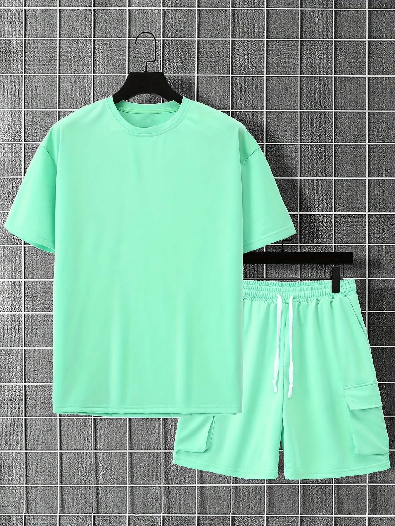 Men's Sport Shorts Set, Casual Two-Piece