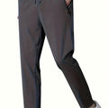 Men's Casual Trousers, Elastic Waist, Straight Loose Fit