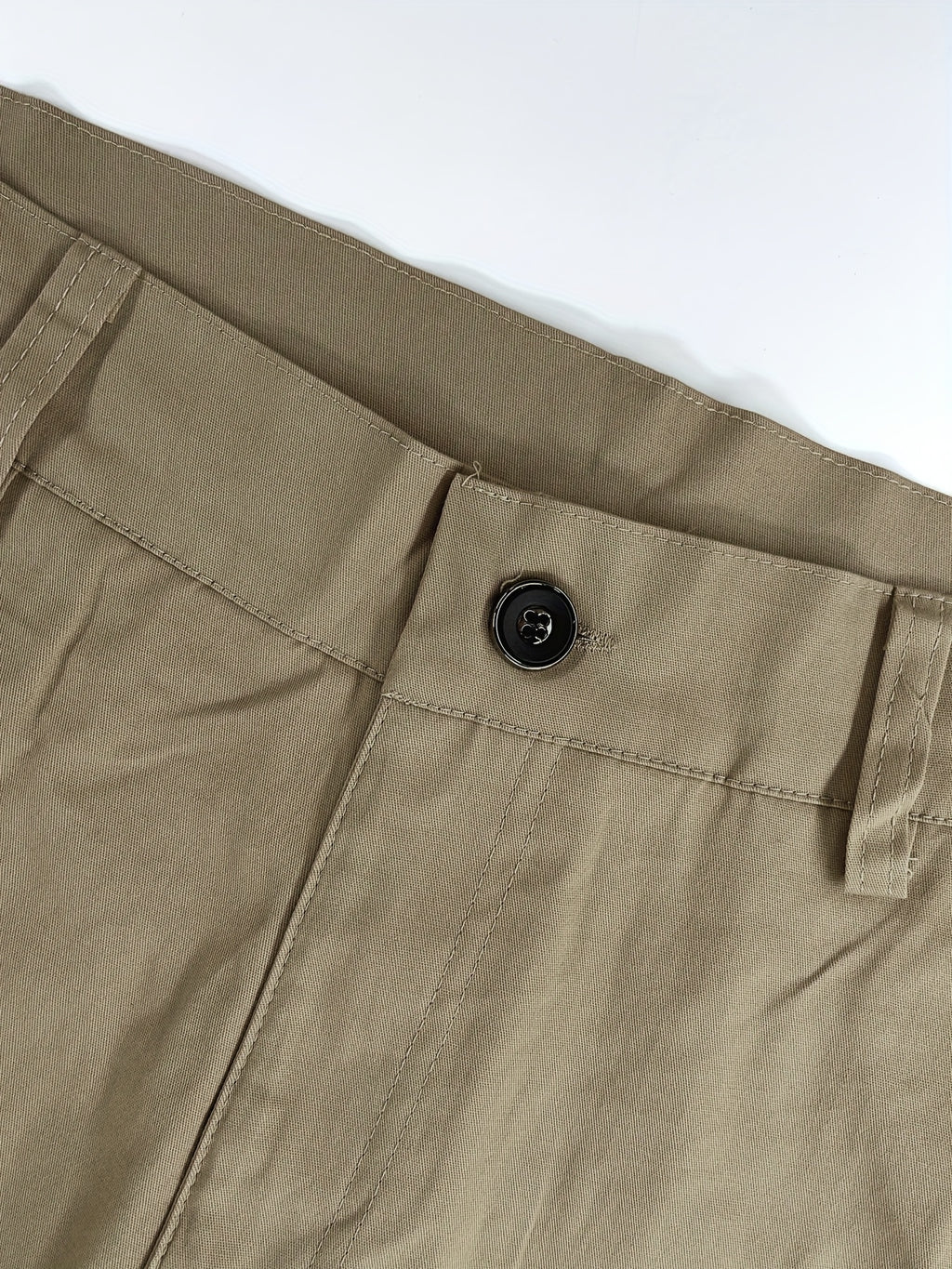 Men's Cargo Shorts, Multi-Pocket Khaki, Casual Streetwear