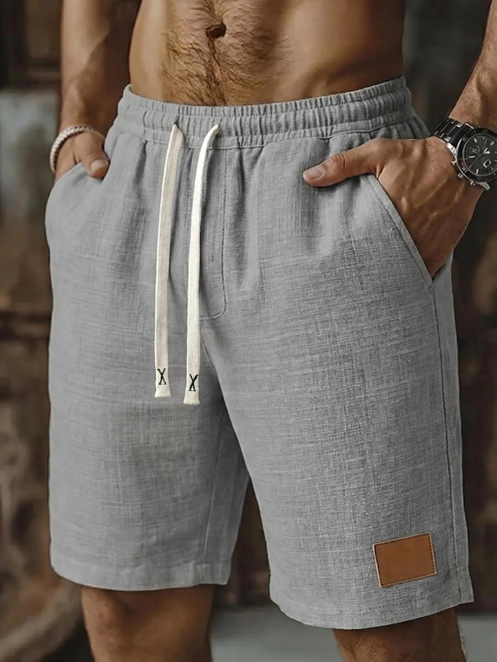 Men's Summer Shorts, Drawstring, Casual with Pockets