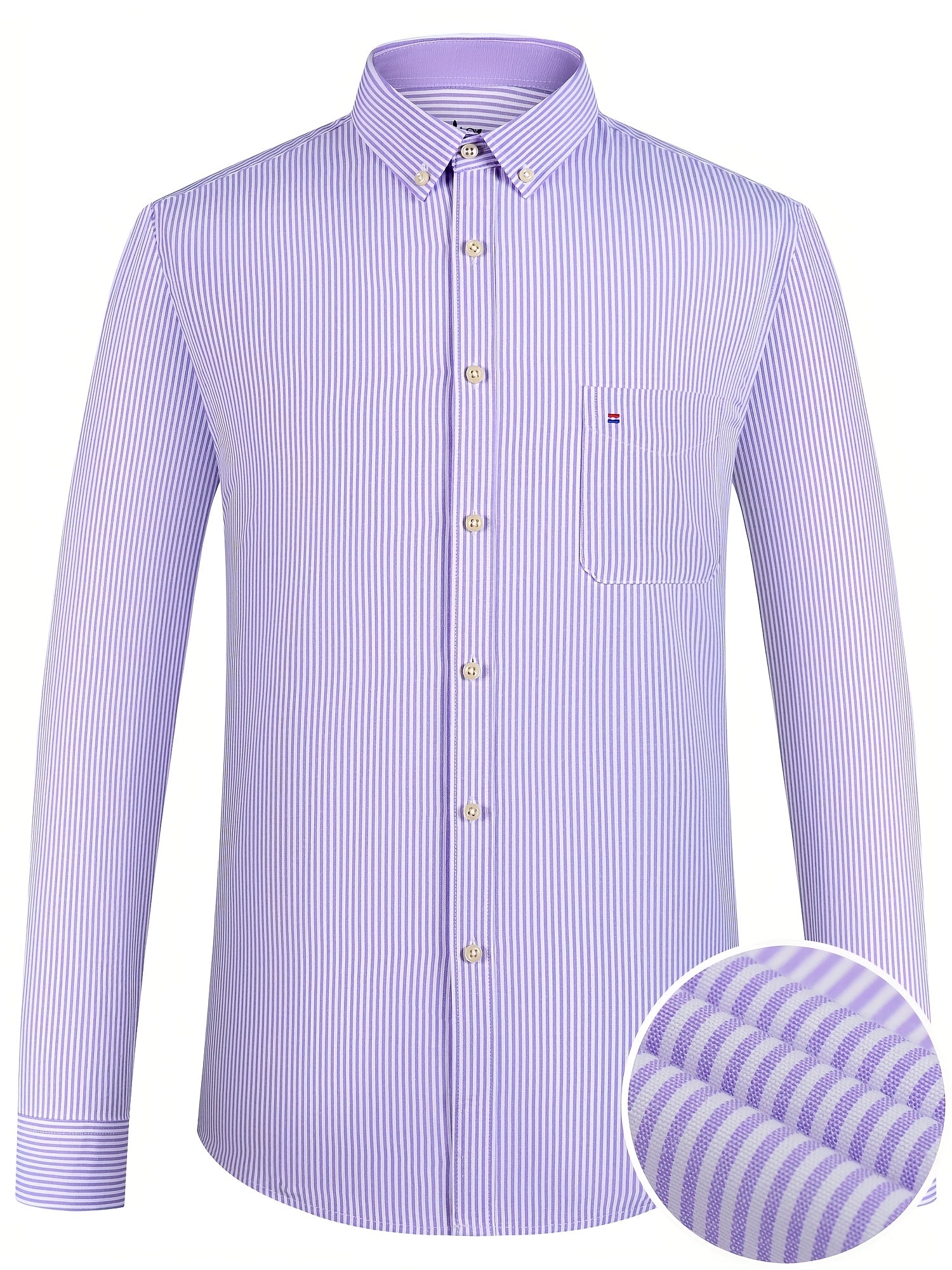 Men's Long-Sleeve Shirt, Classic Stripe, Business
