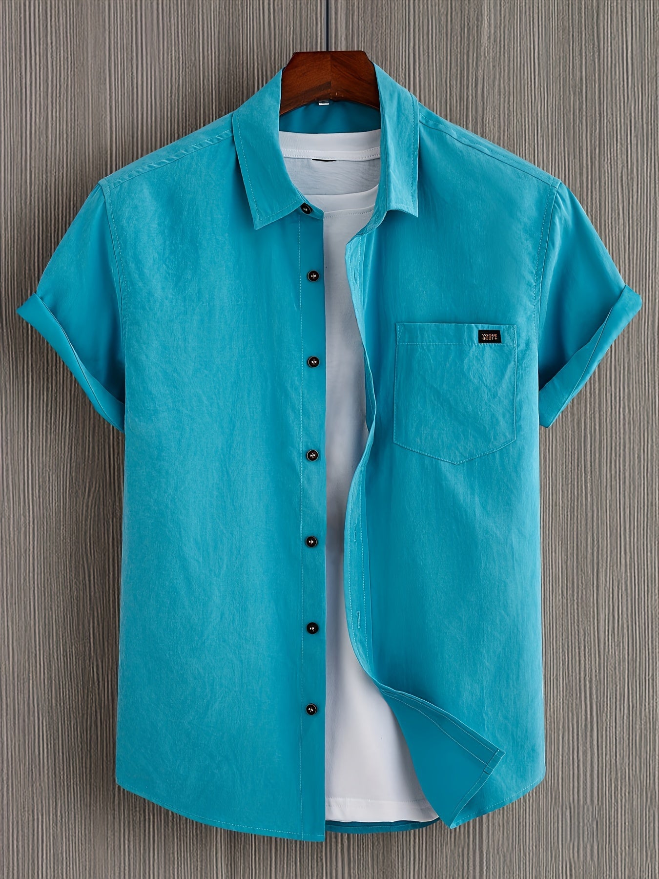 Men's Short-Sleeve Shirt, Casual Button-Down
