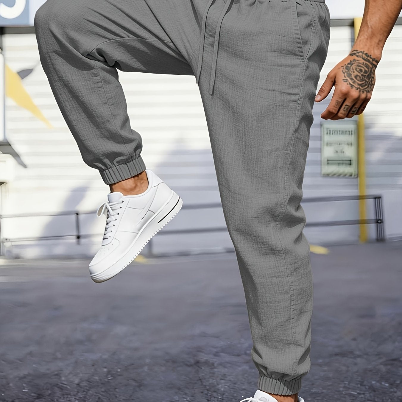 Men's Linen Joggers, Lightweight, Drawstring