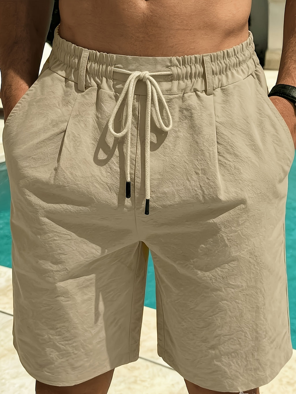 Men's Linen Shorts, Breathable, Retro Casual Summer
