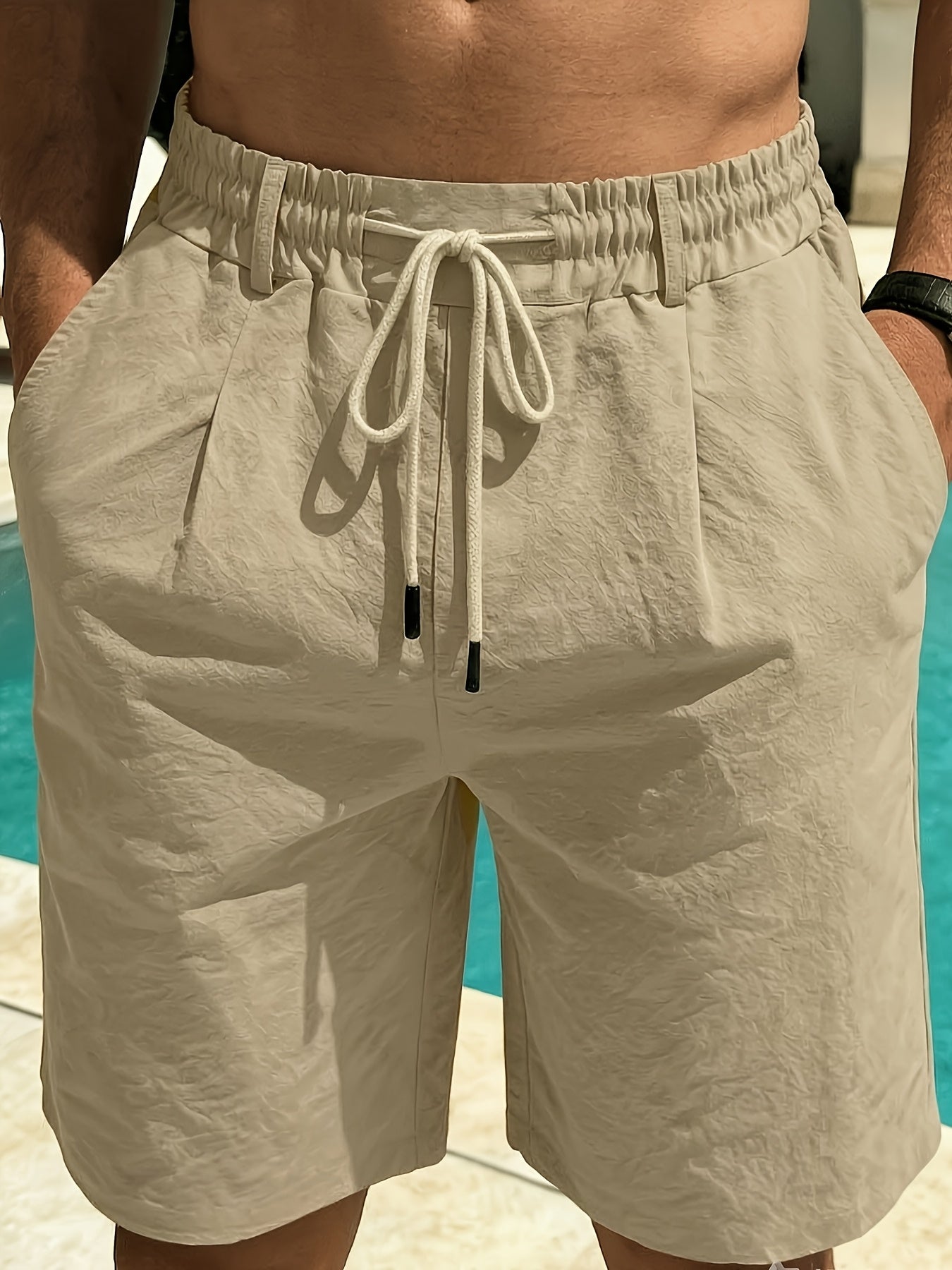 Men's Linen Shorts, Breathable, Retro Casual Summer