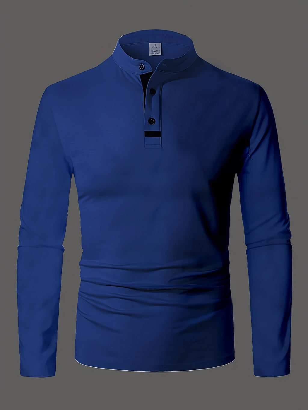 Men's Long-Sleeve Polo Shirt, Button-Up, Casual