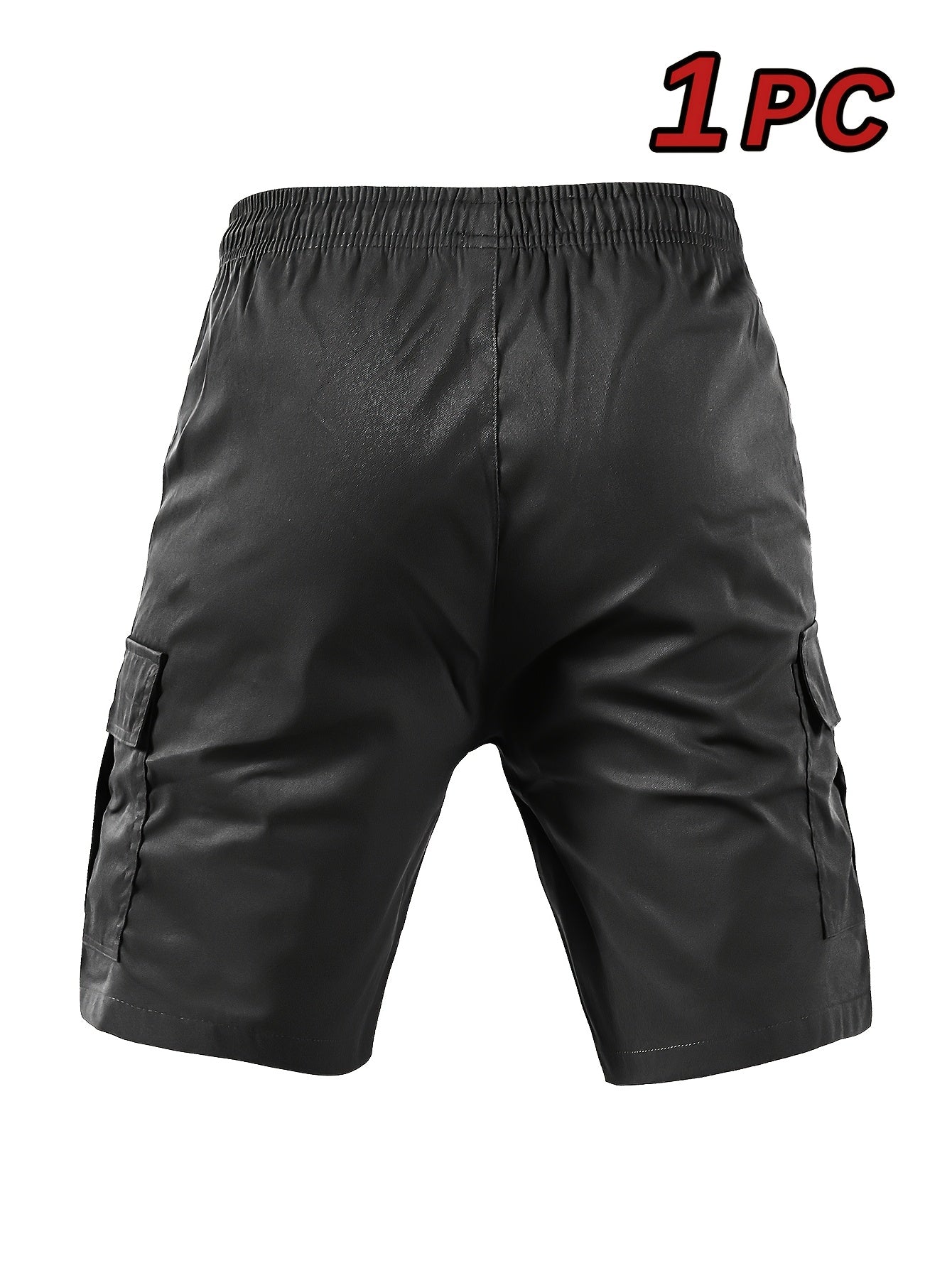 Men's Cargo Shorts, Elastic Waist Drawstring, Large Pockets