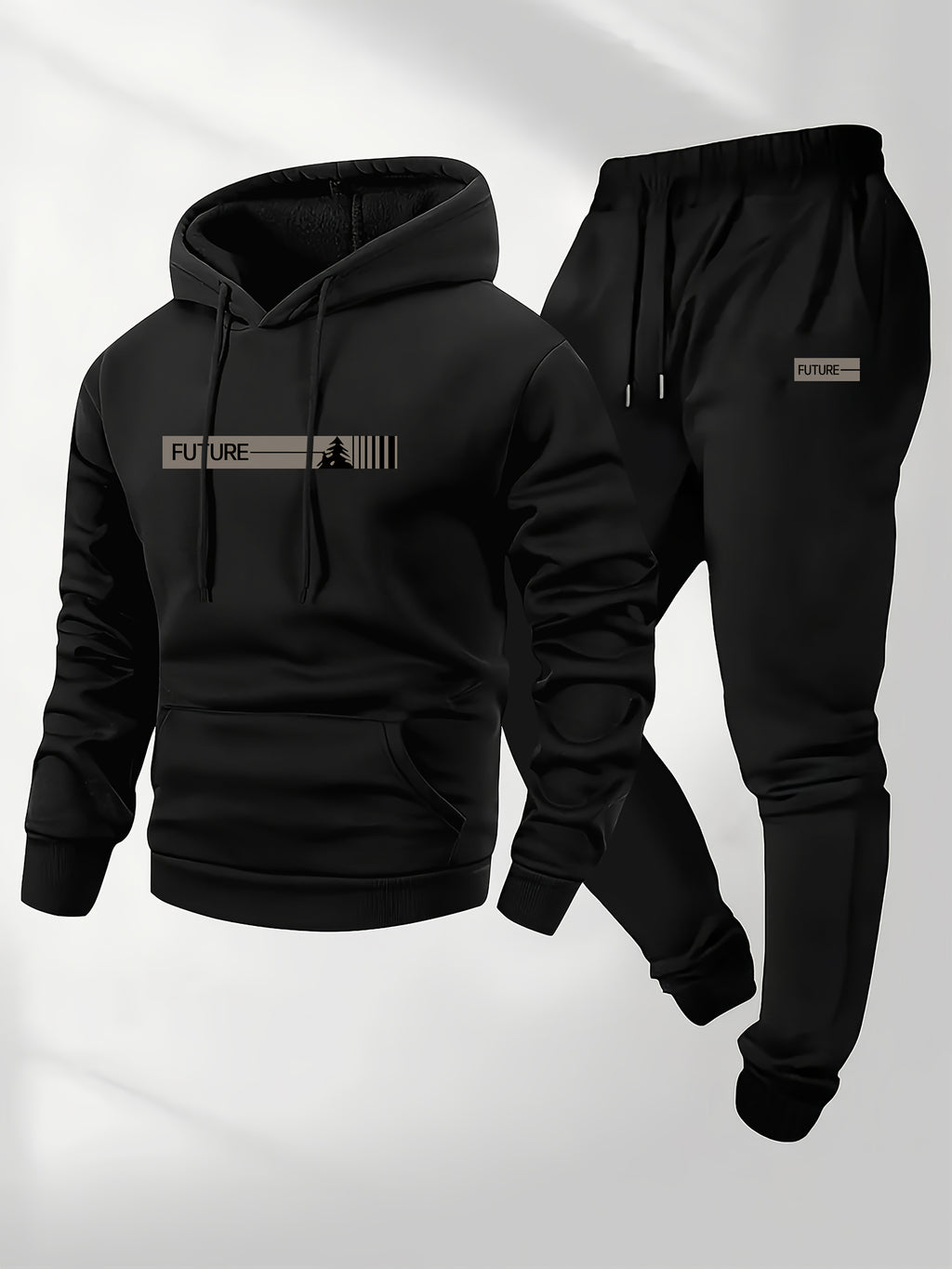 Men's Hoodie & Sweatpants Set, Casual Sport