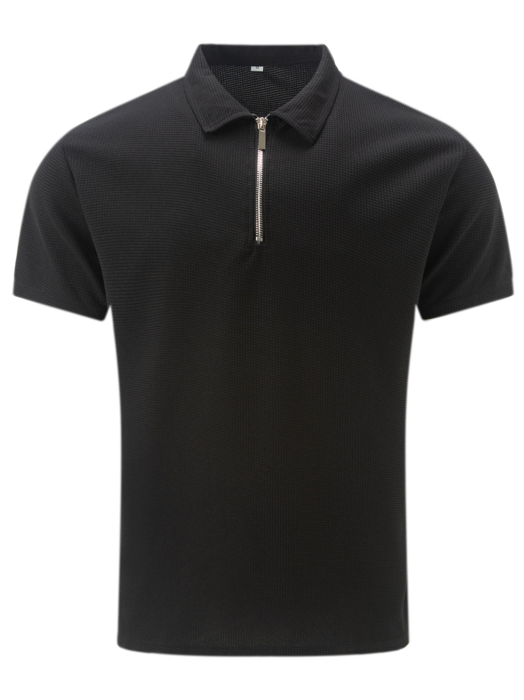 Men's Short-Sleeve Shirt, Zip Collar, Casual