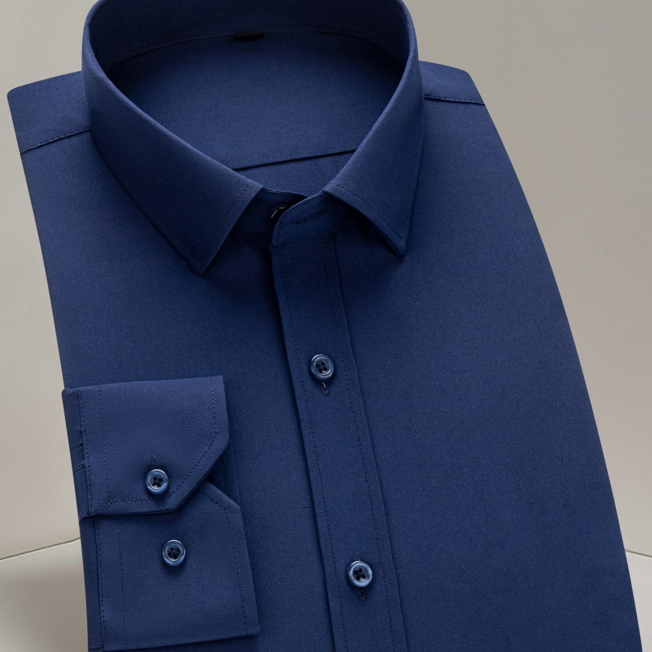 Men's Long-Sleeve Shirt, Solid, Stretch Business