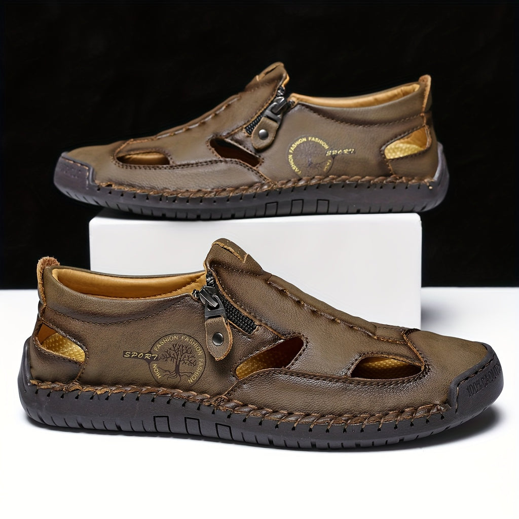 Men's Hand-Stitched Sandals, Non-Slip Outdoor