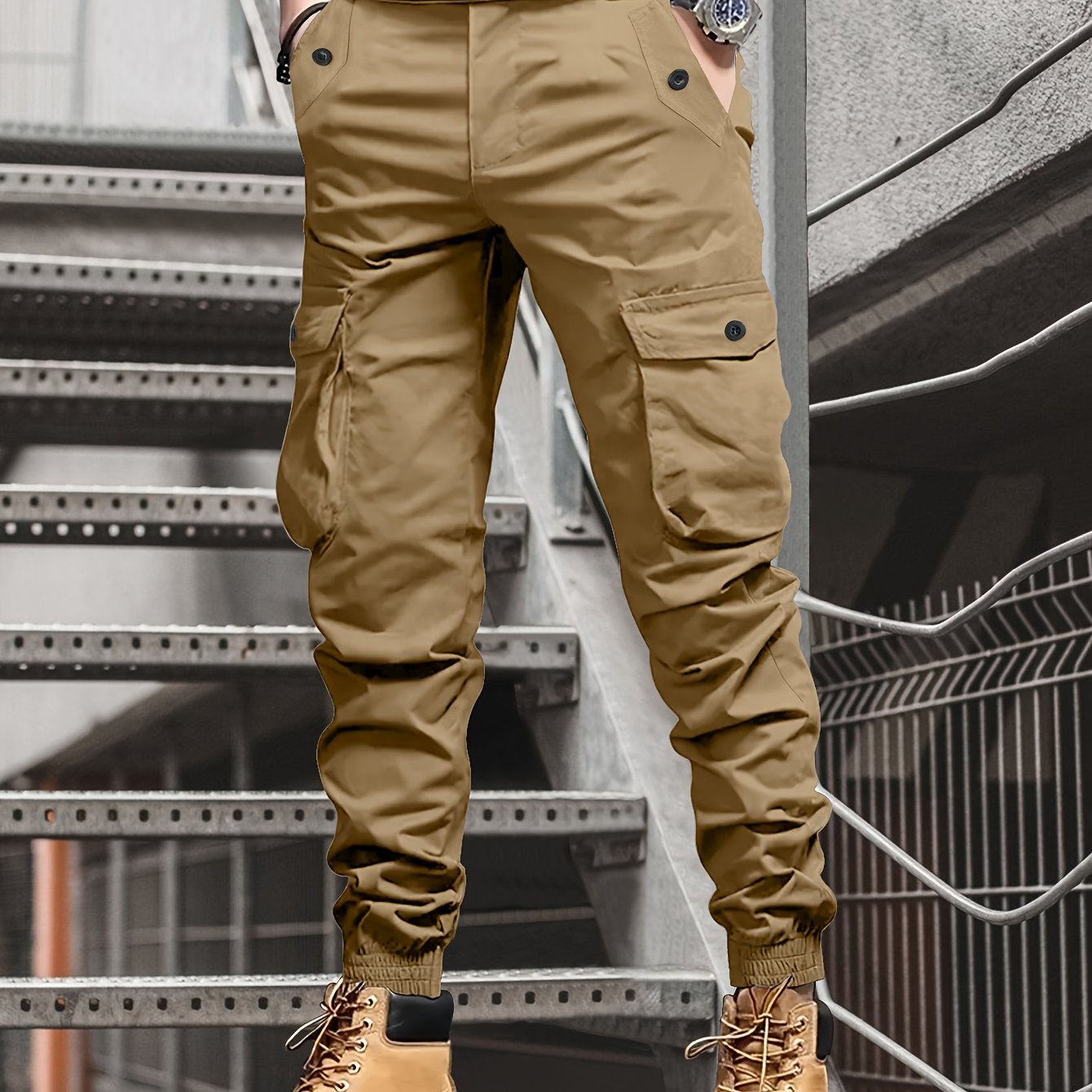 Men's Casual Ankle Pants, Drawstring, Tapered Lightweight