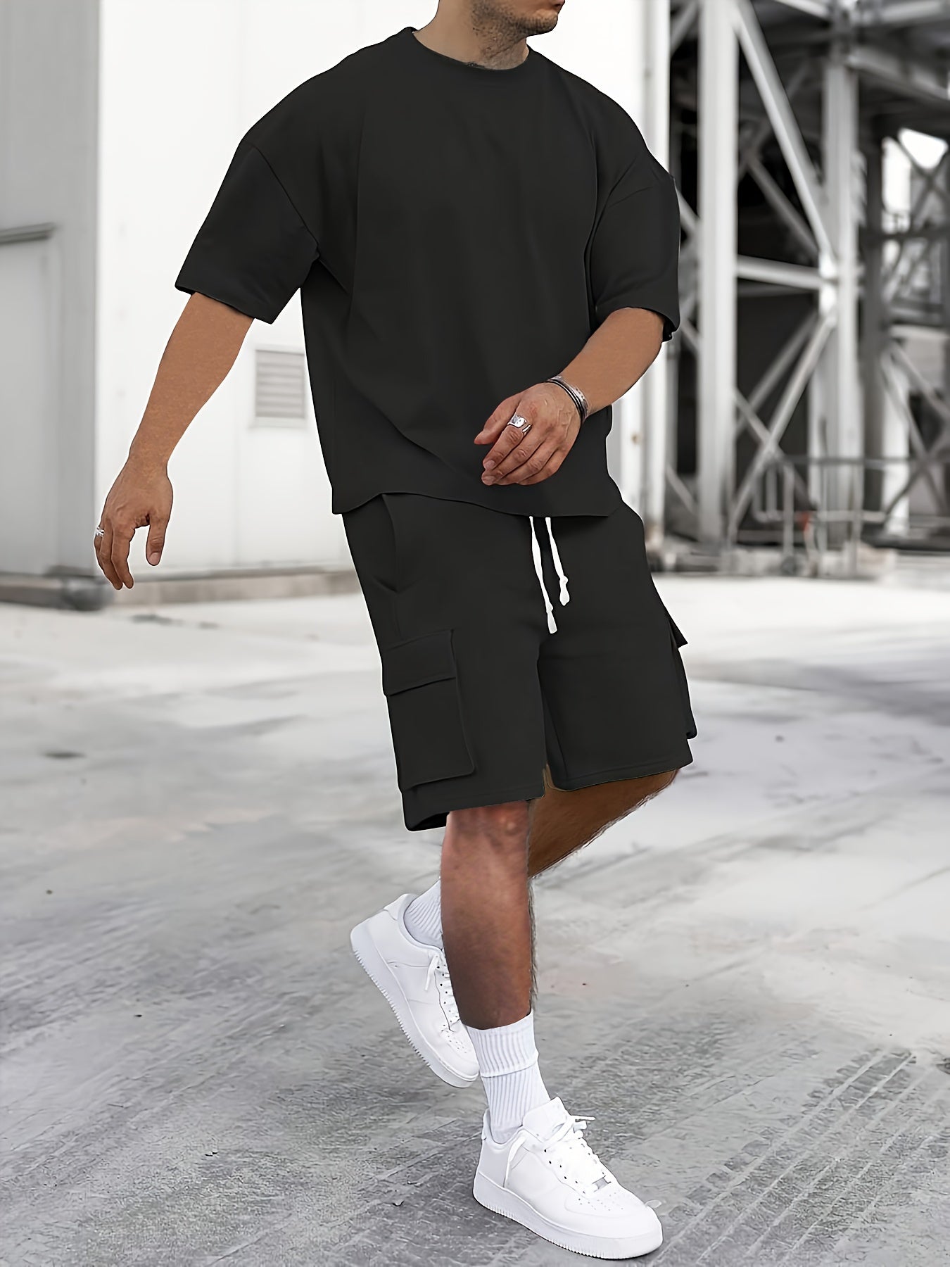 Men's Sport Shorts Set, Casual Two-Piece