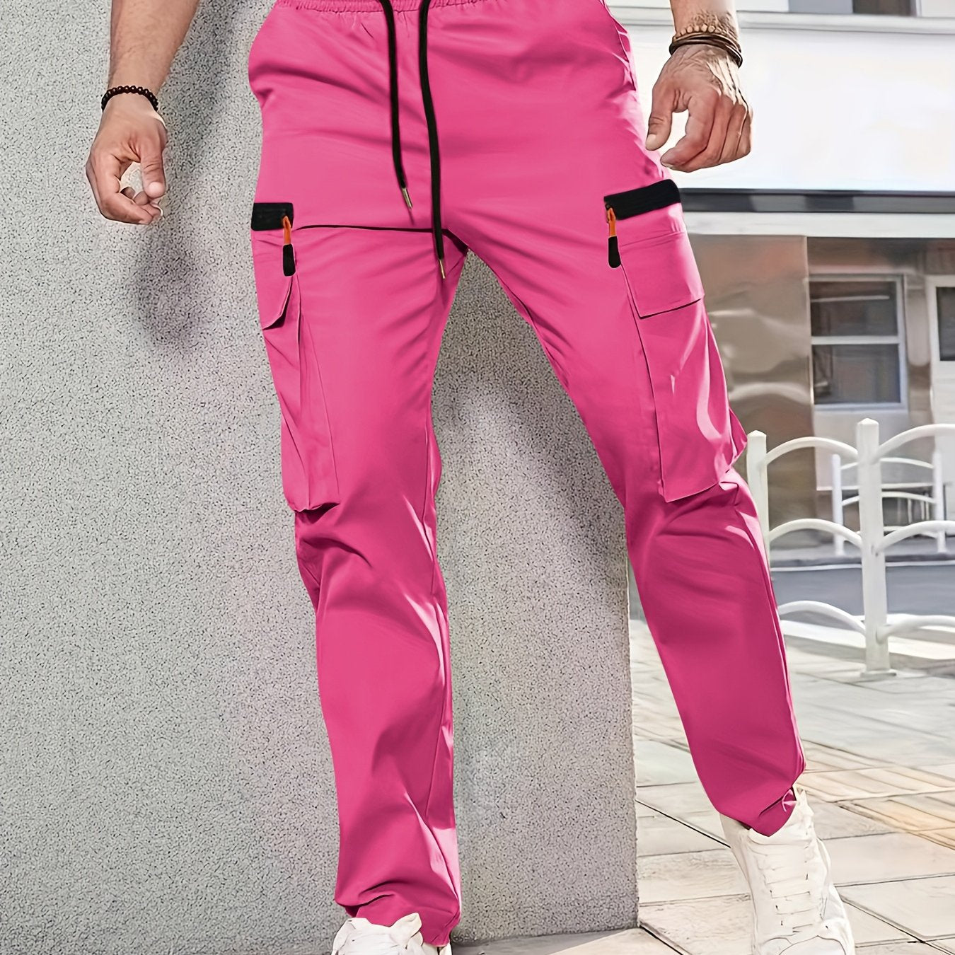 Men's Cargo Pants, Multi-Pocket, Straight-Cut Casual