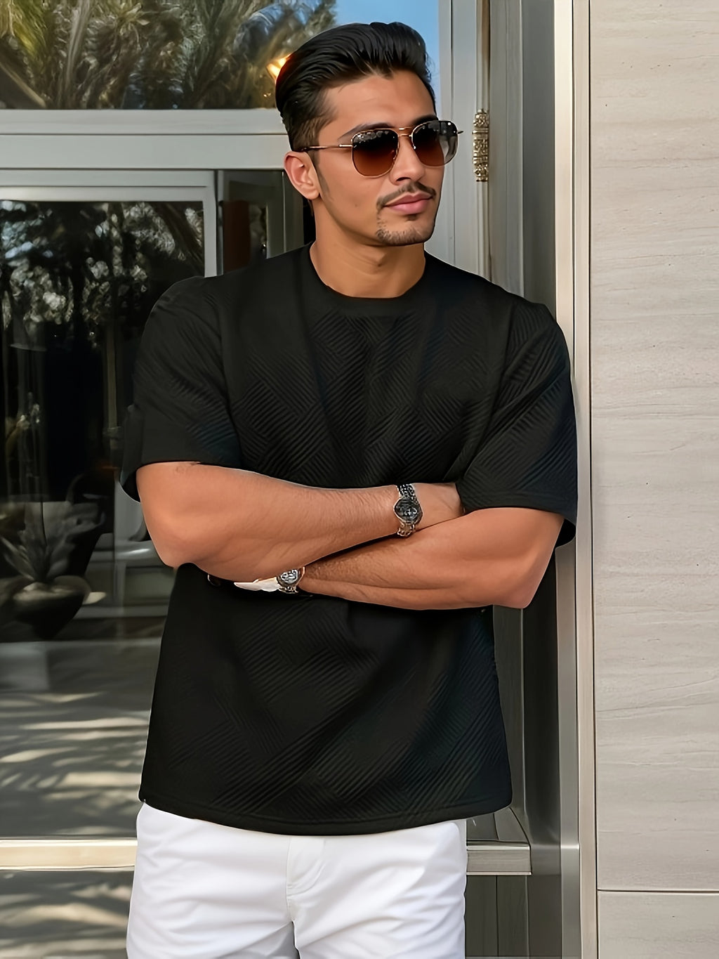 Men's Crew-Neck T-Shirt, Solid, Everyday