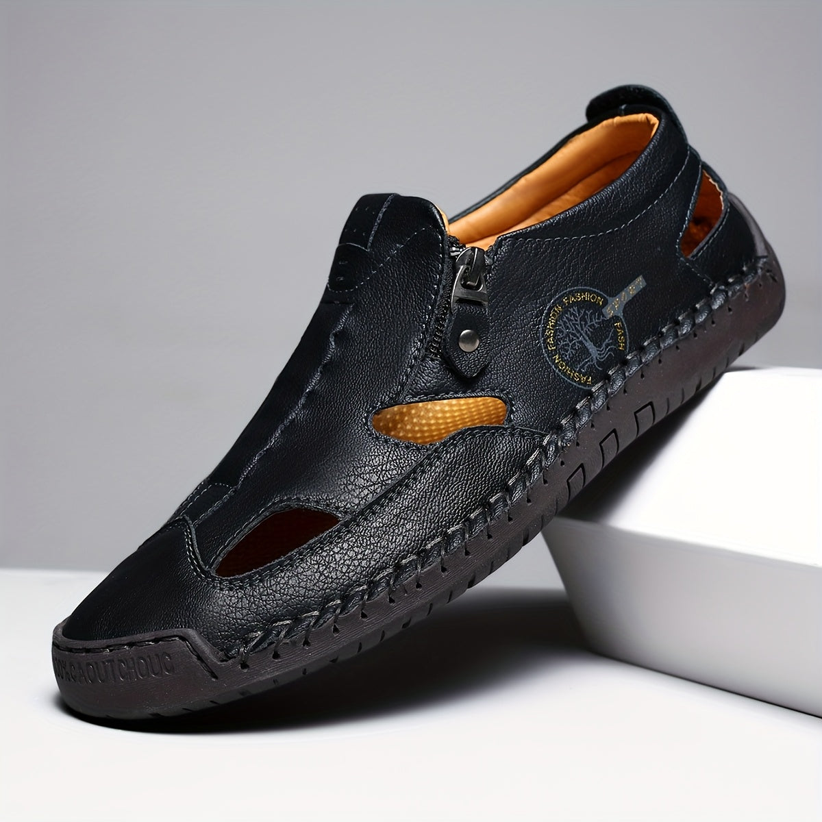Men's Hand-Stitched Sandals, Non-Slip Outdoor