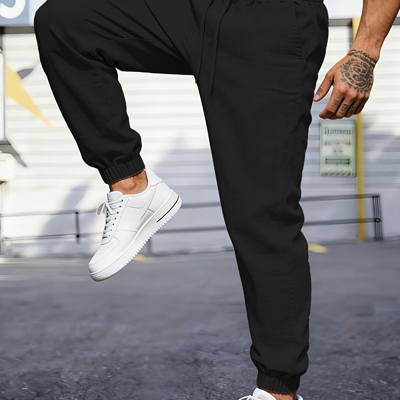Men's Linen Joggers, Lightweight, Drawstring