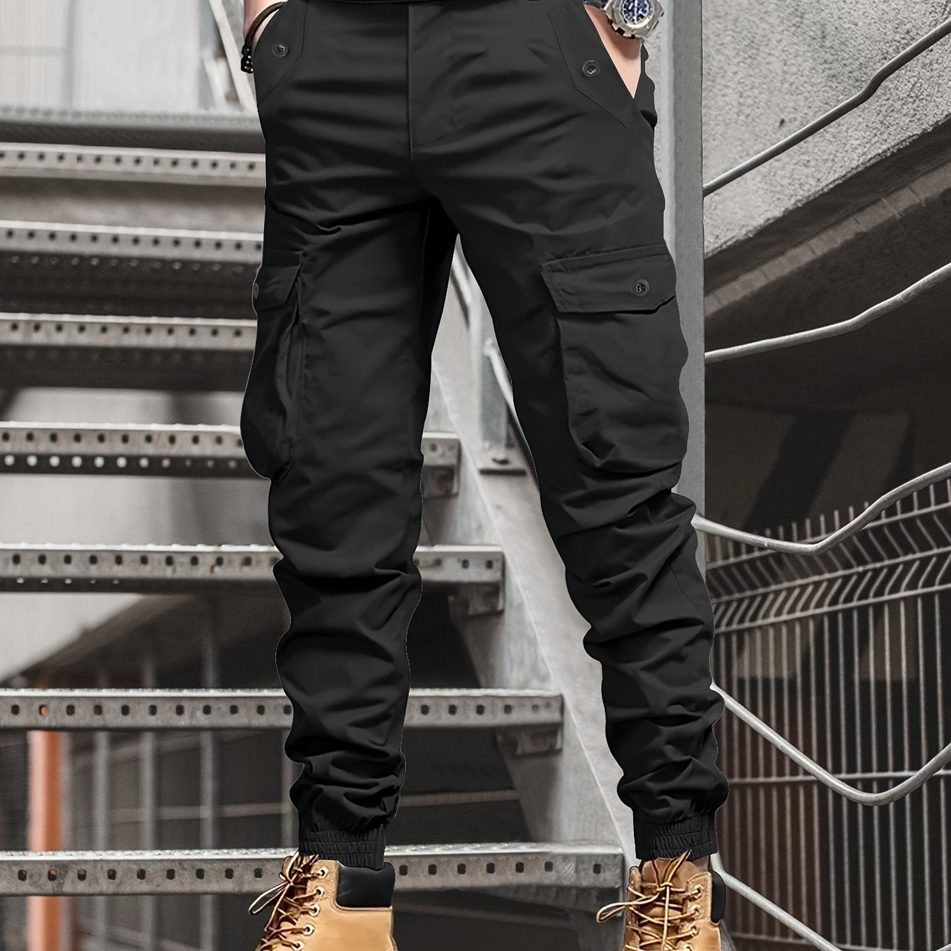 Men's Casual Ankle Pants, Drawstring, Tapered Lightweight