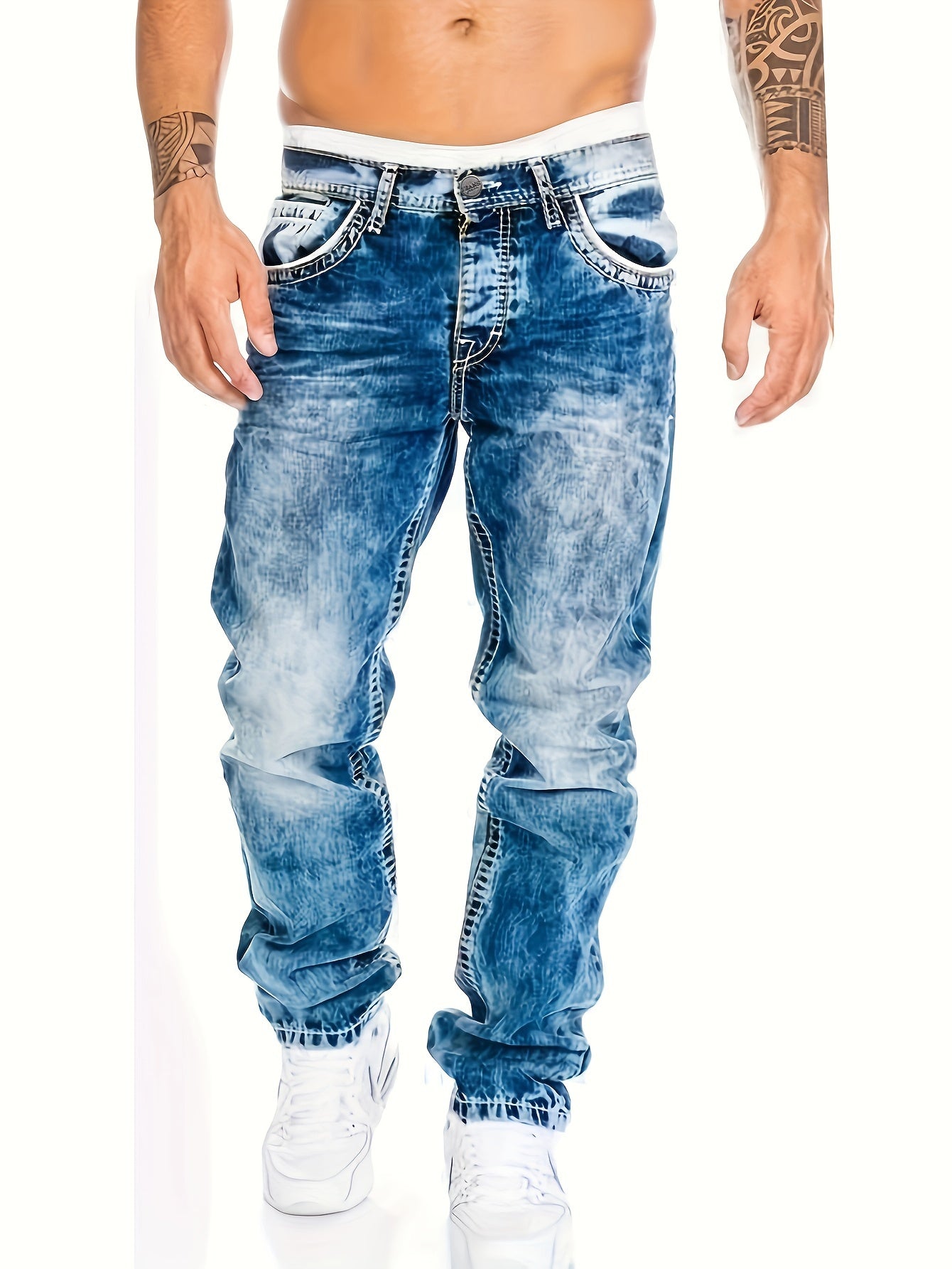 Men's Jeans, Vintage Wash, Slim Straight-Leg