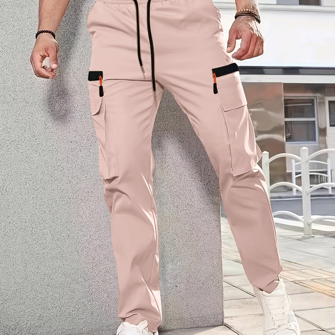 Men's Cargo Pants, Multi-Pocket, Straight-Cut Casual
