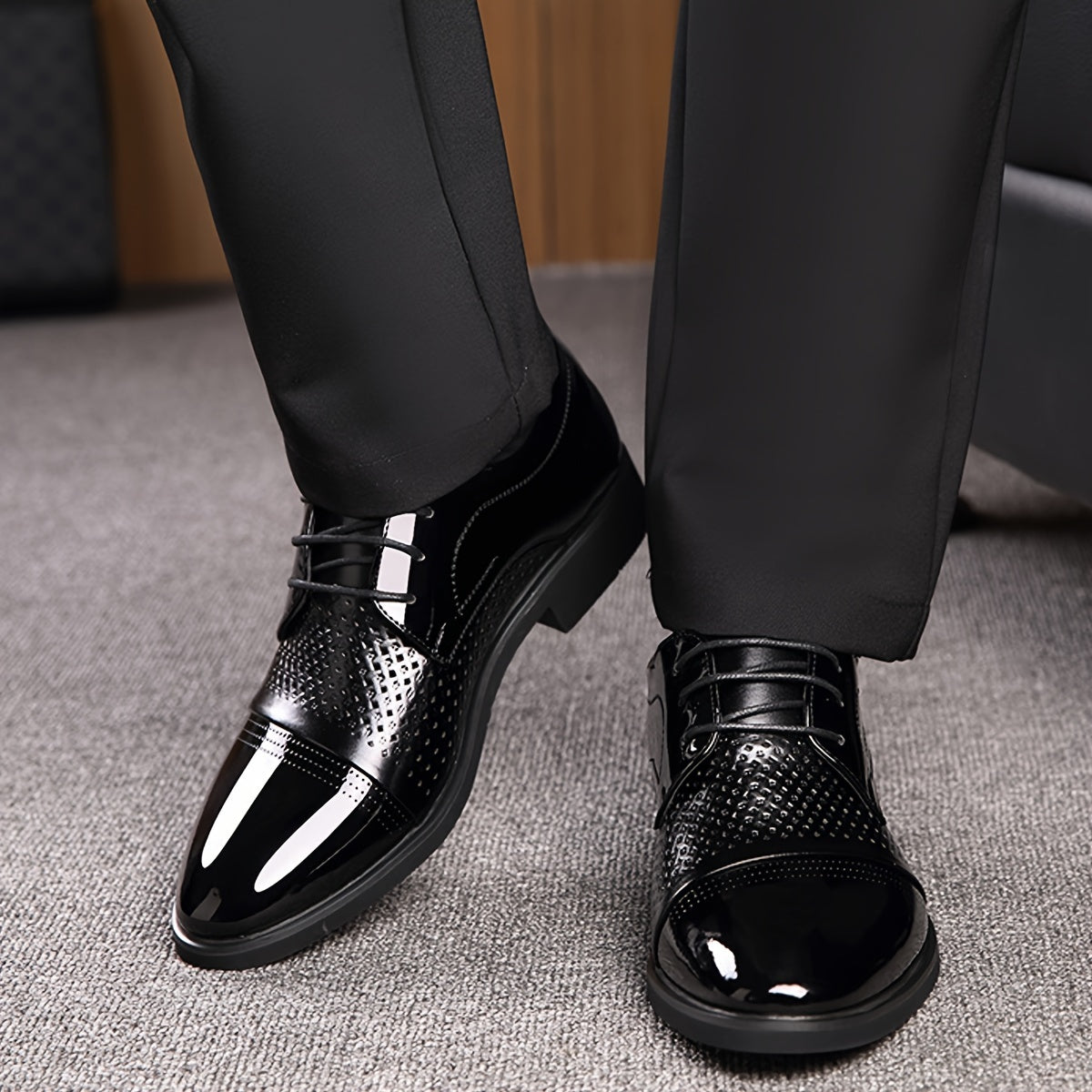 Men's Breathable Hollow-Out Dress Loafers